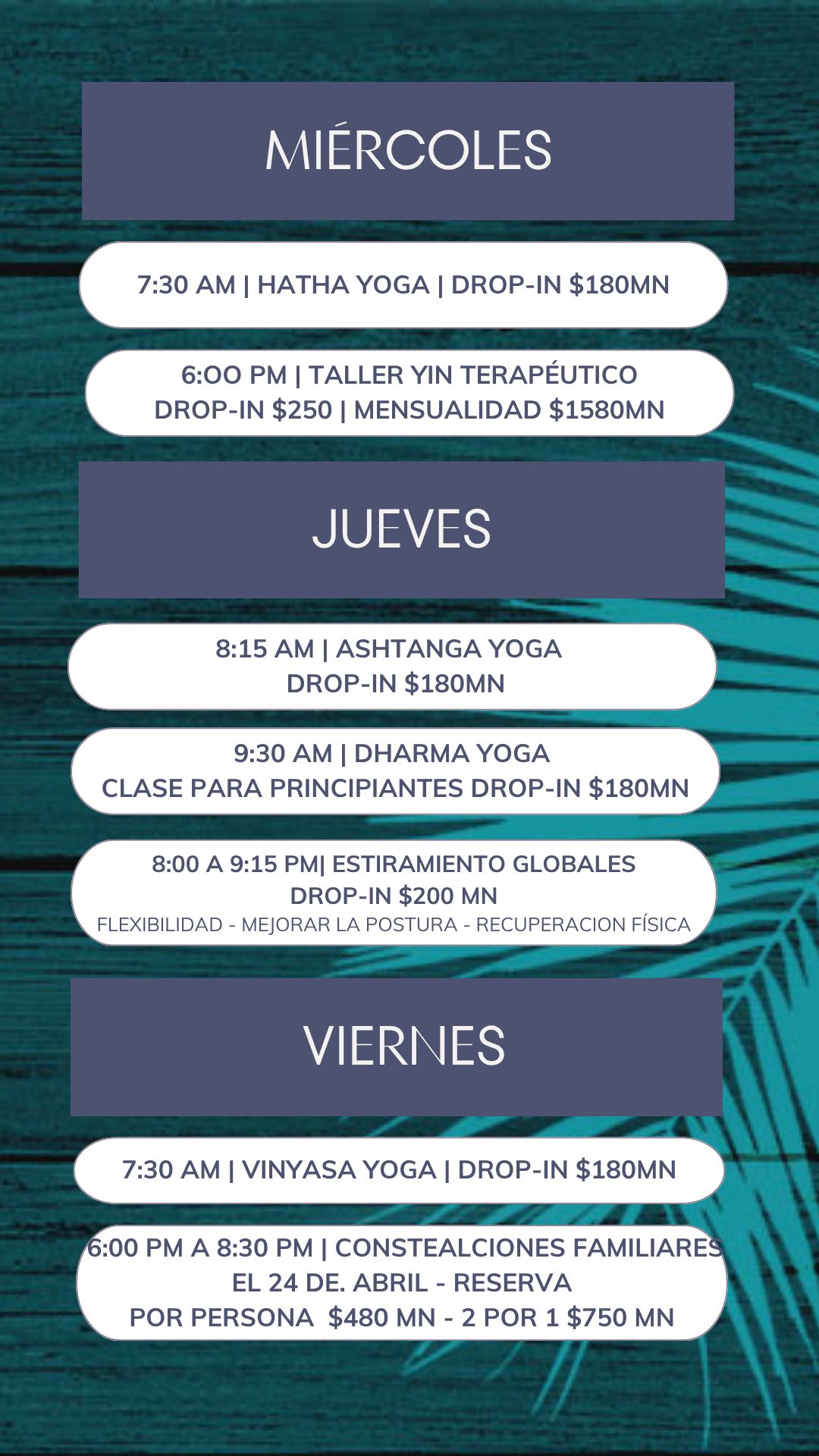 AGURU YOGA SHALA - Horarios de clases y sesiones regulares