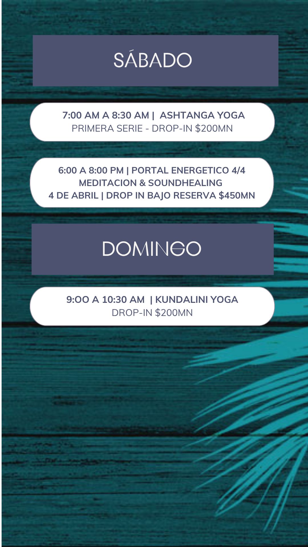 AGURU YOGA SHALA - Horarios de clases y sesiones regulares