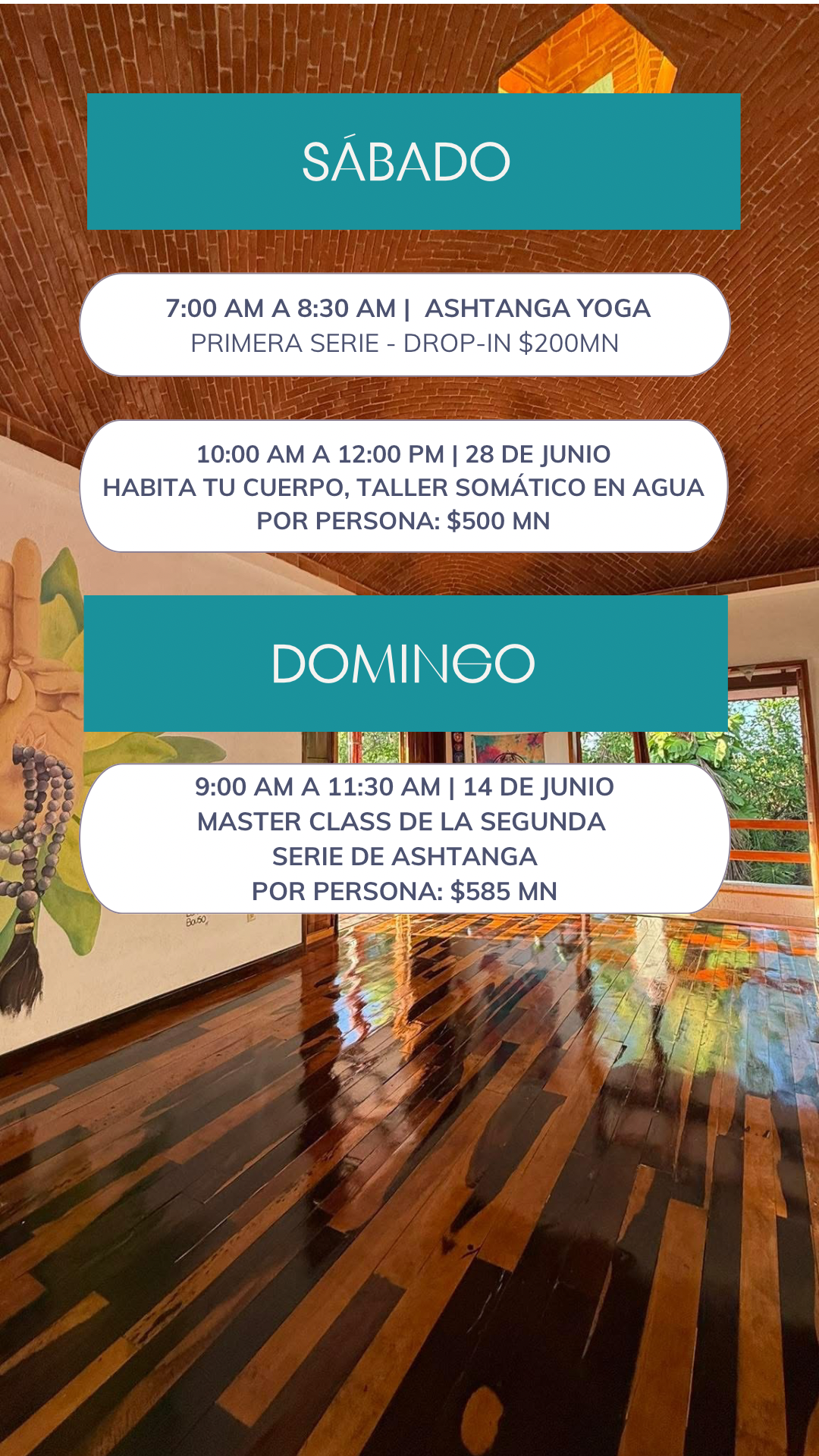 AGURU YOGA SHALA - Horarios de clases y sesiones regulares