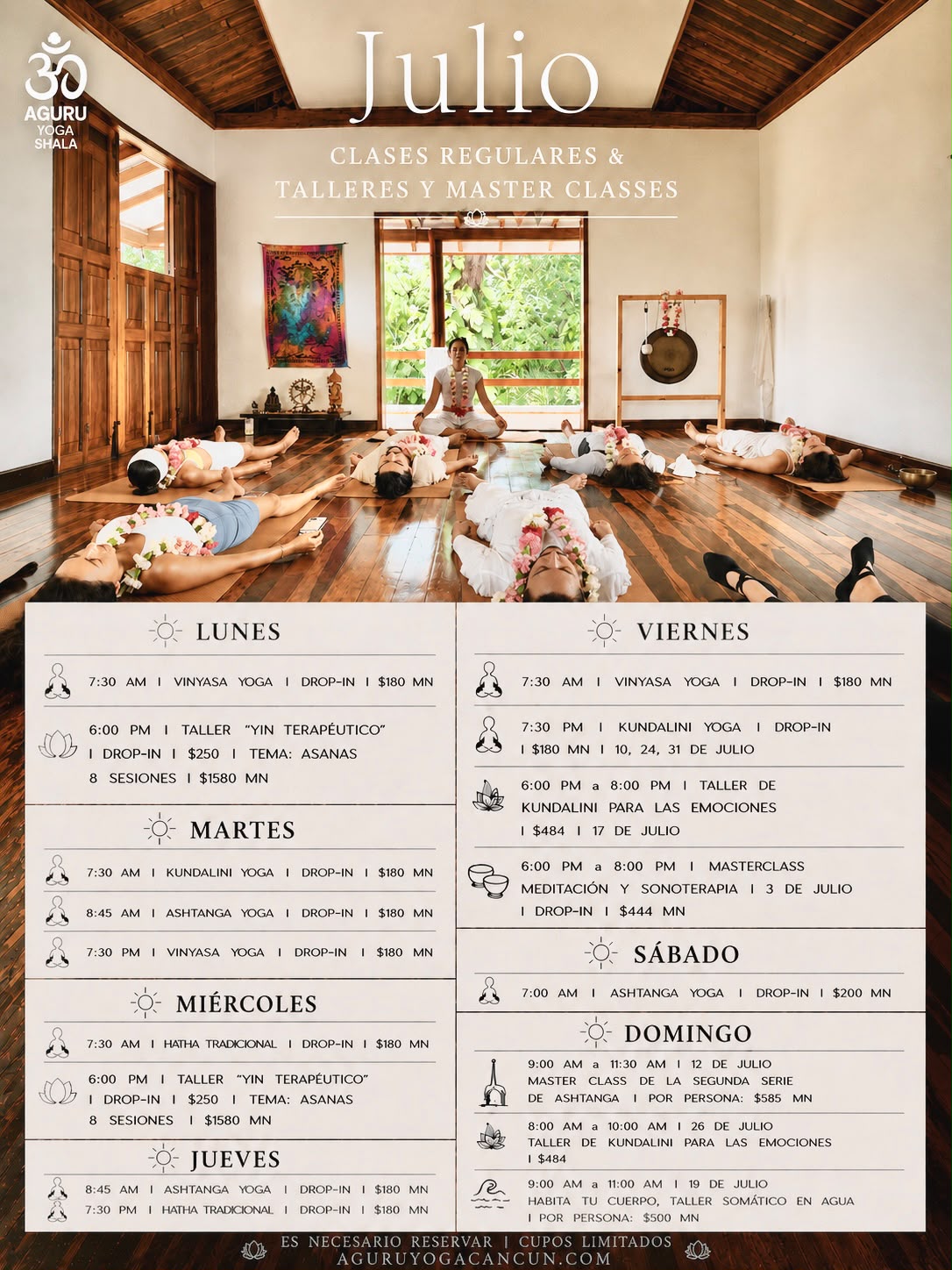 Aguru Yoga Shala Cancun México - TALLERES HOLISTICOS y clases de yoga (1)